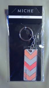 Pink Chevron Keychain