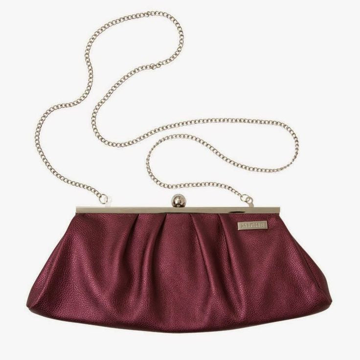 Metallic Berry Clutch/Hip Bag