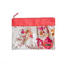 Pink Floral Makeup Bag - 2 Sizes